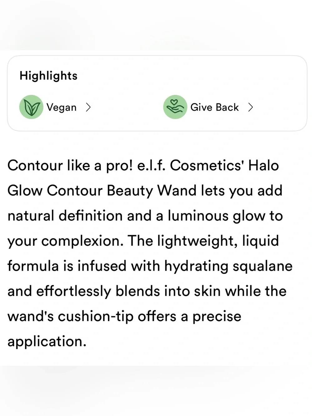 E.l.f. Halo Glow Beauty Wand Contour and Vit C serum